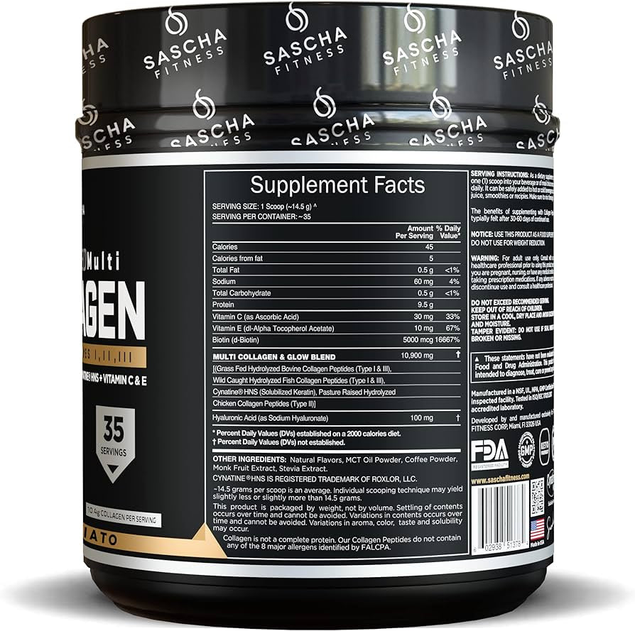 Colágeno Sascha Fitness - Caramel Macchiato - 507.5 gr