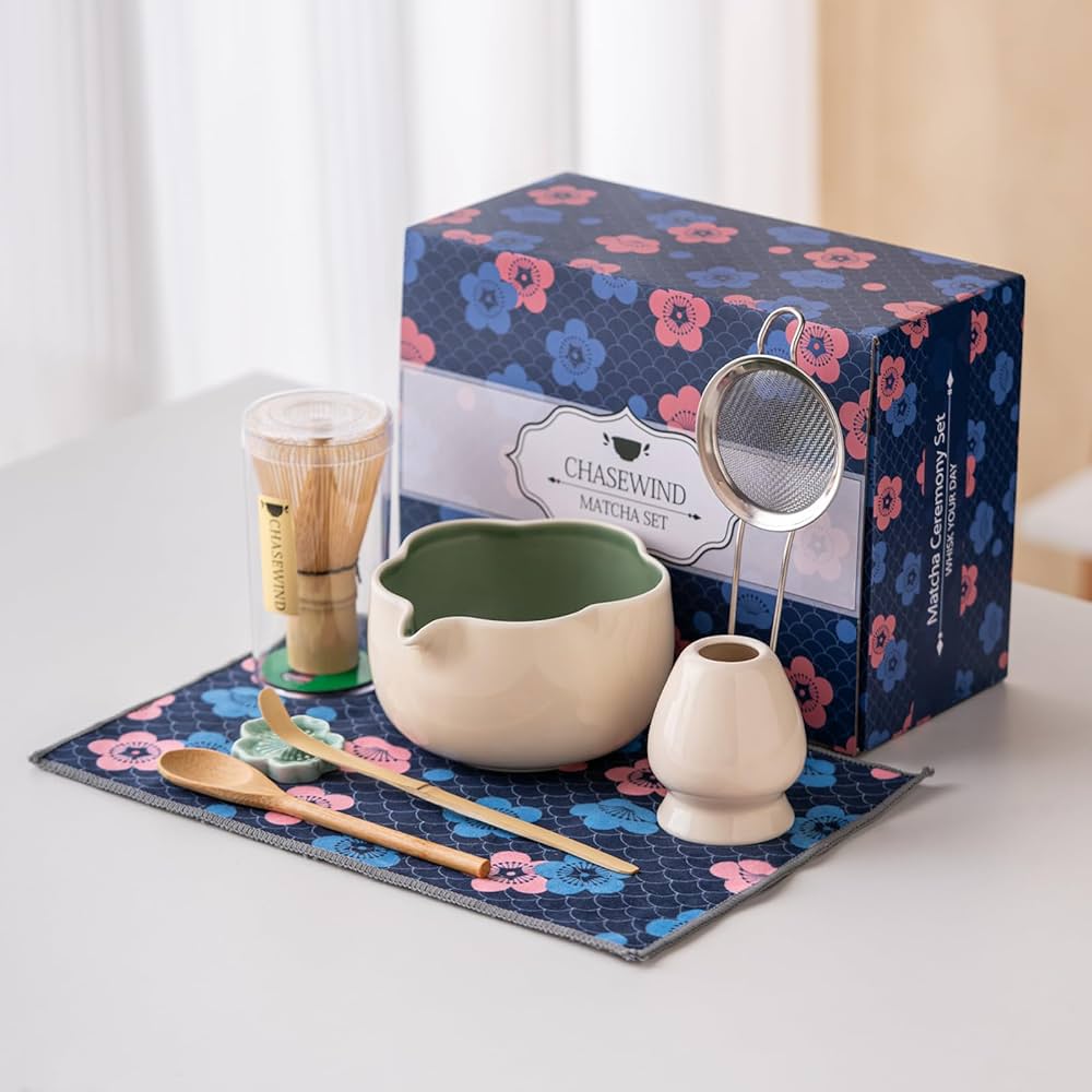 Kit Matcha - Flor - Blanco con verde