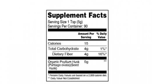 Psyllium Husk orgánico en polvo