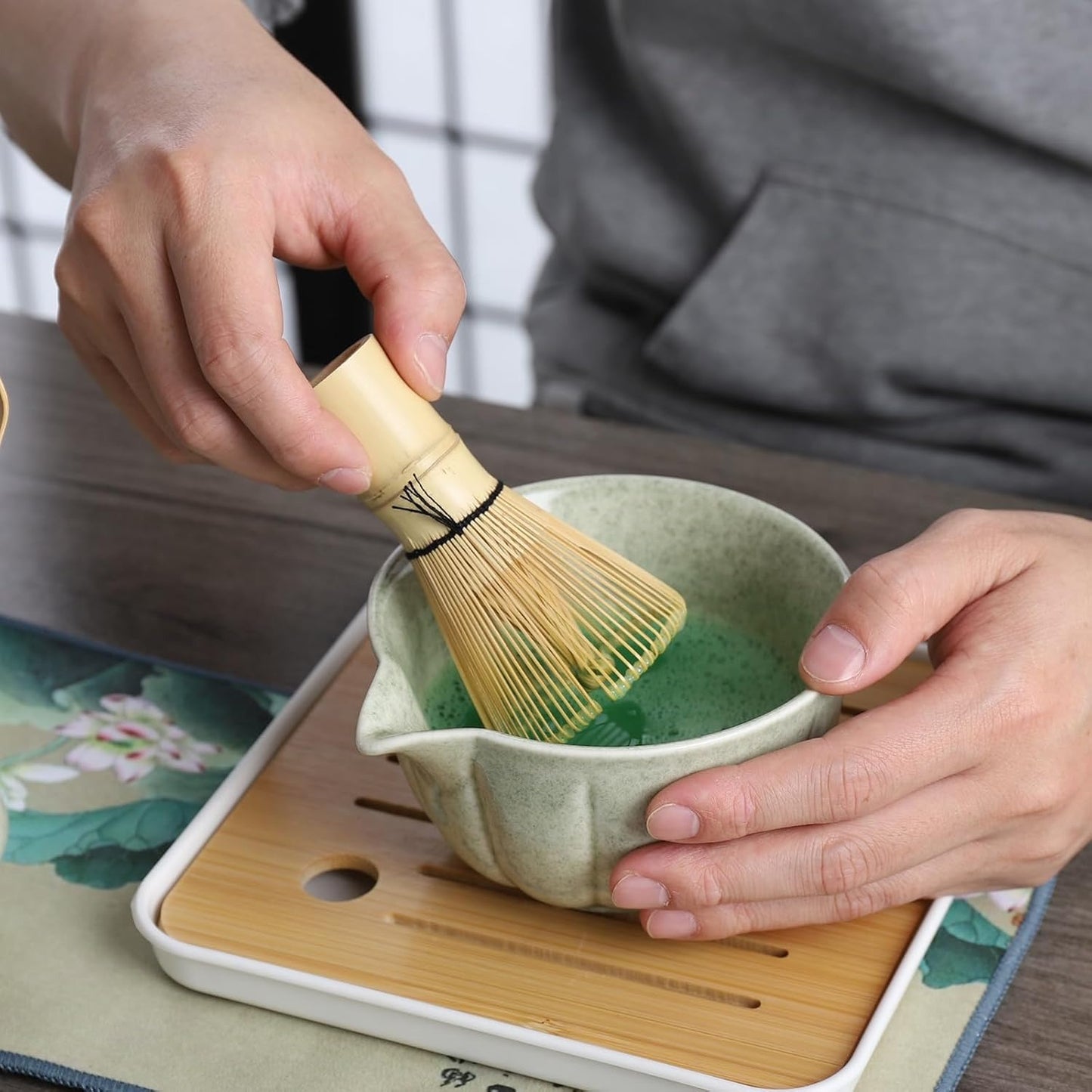 Kit de viaje - Estuche + Kit Matcha - Verde y estuche azul