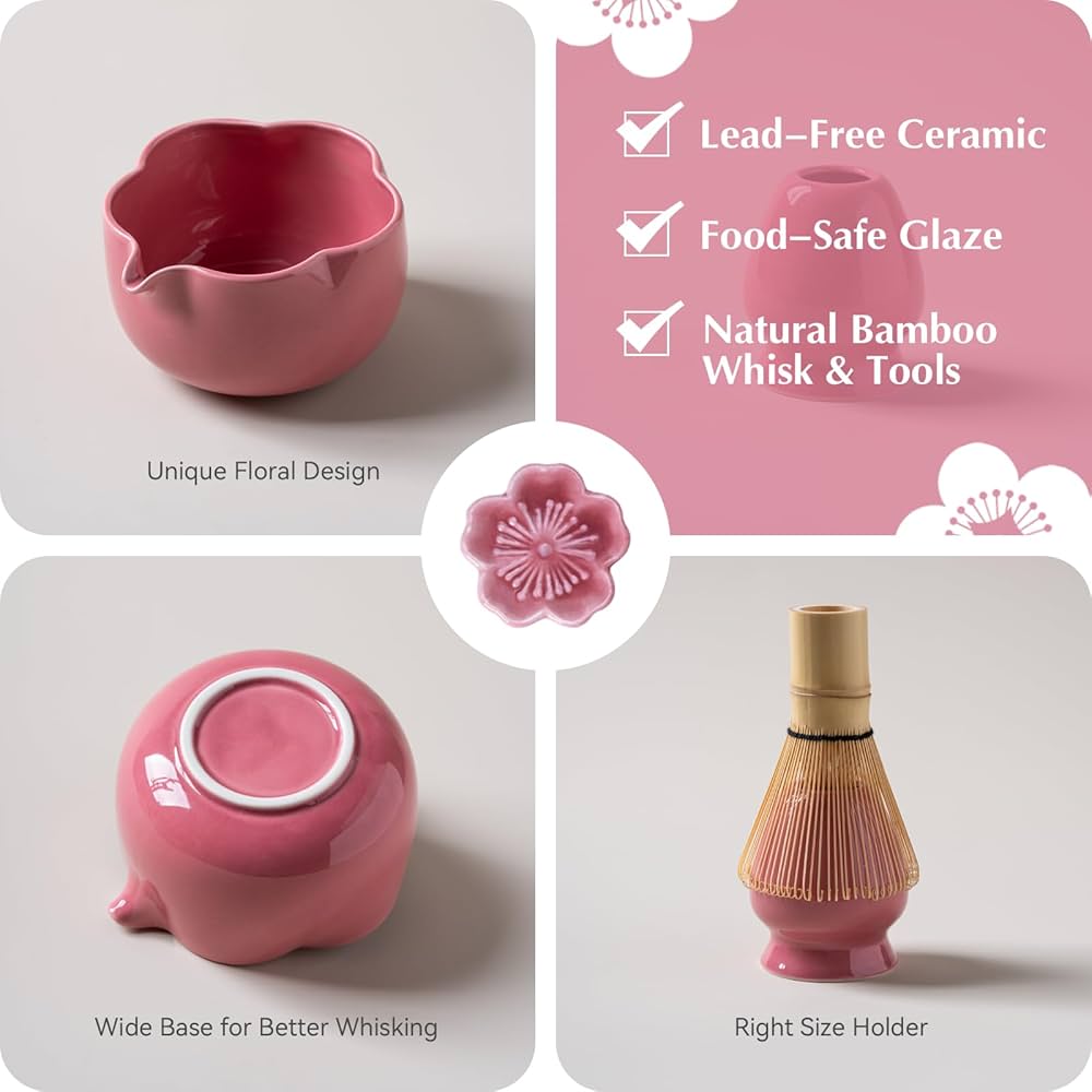 Kit Matcha - Flor - Rosado