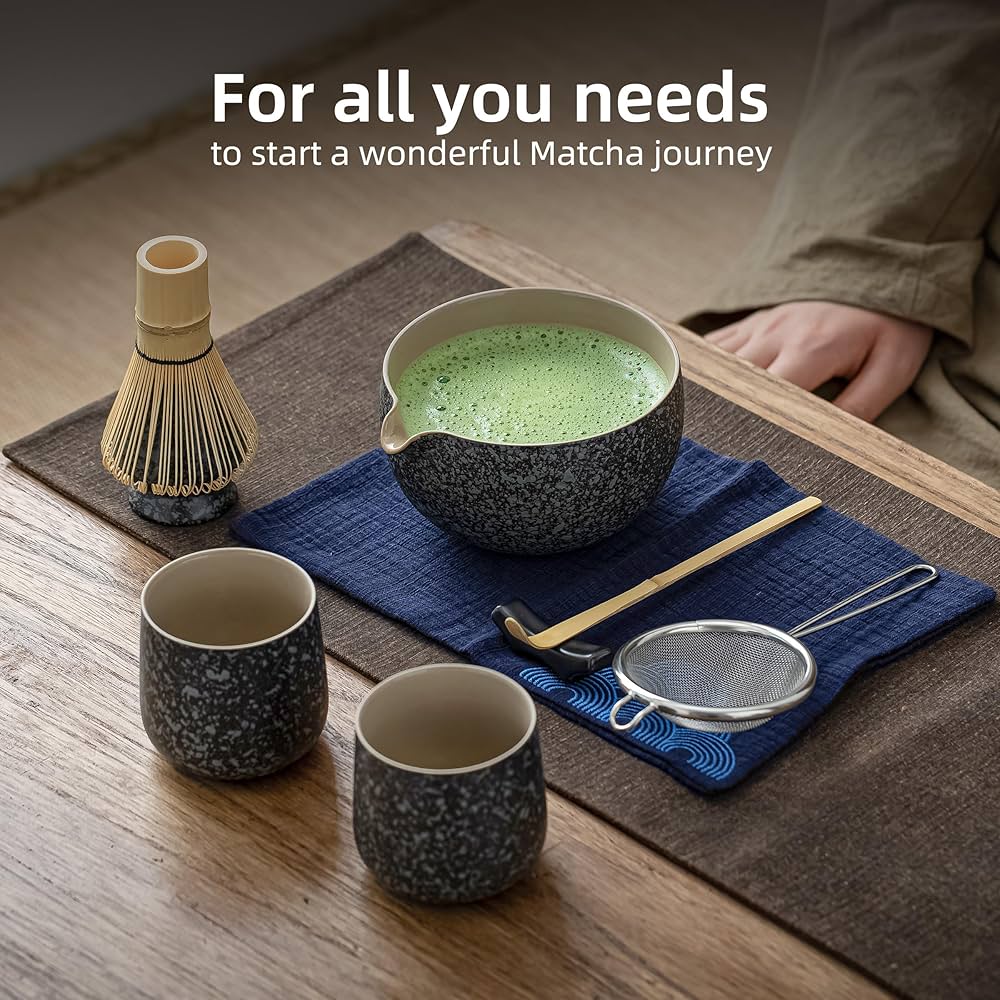 Kit Matcha con vasos - Gris Oscuro