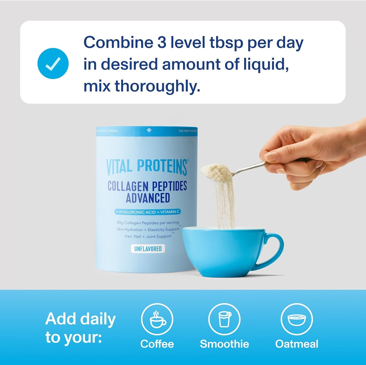 Colágeno - Con ácido hialurónico y vitamina C - 265gr - 567gr