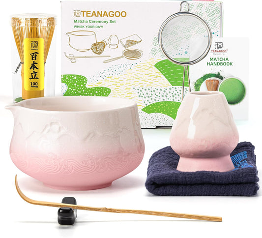 Kit Matcha - Rosado y Blanco - 7 piezas