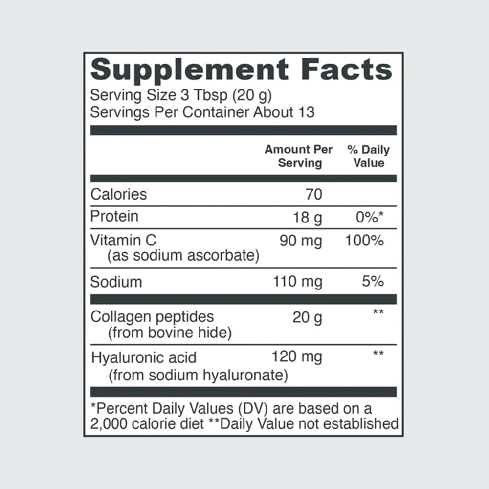 Colágeno - Con ácido hialurónico y vitamina C - 265gr - 567gr