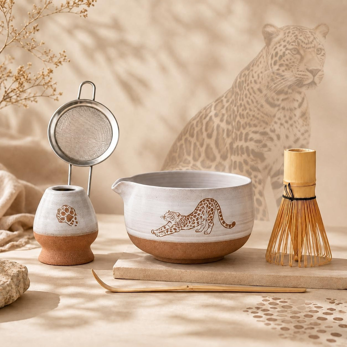 Kit Matcha - 5 piezas - Leopardo