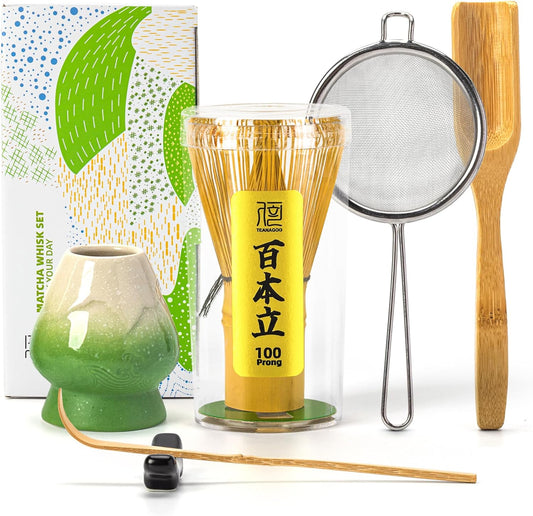 Kit matcha básico 6 piezas - Verde / Blanco